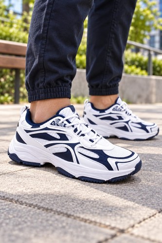 Herren sneaker weiß blau - blau, mesh